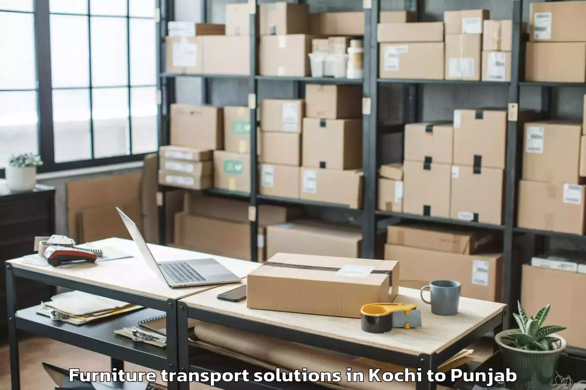 Kochi to Tapa Furniture Transport Solutions Booking